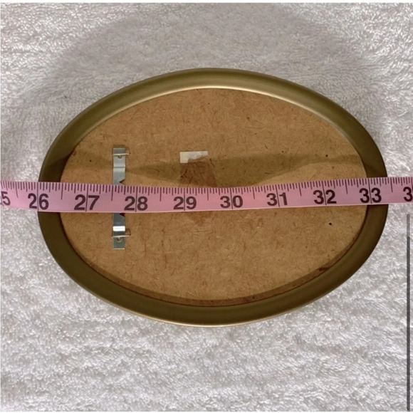 Vintage Ecstasy Giftware Black  Velvet Embroidered Oval Framed Art Happy Anniver - Picture 5 of 5